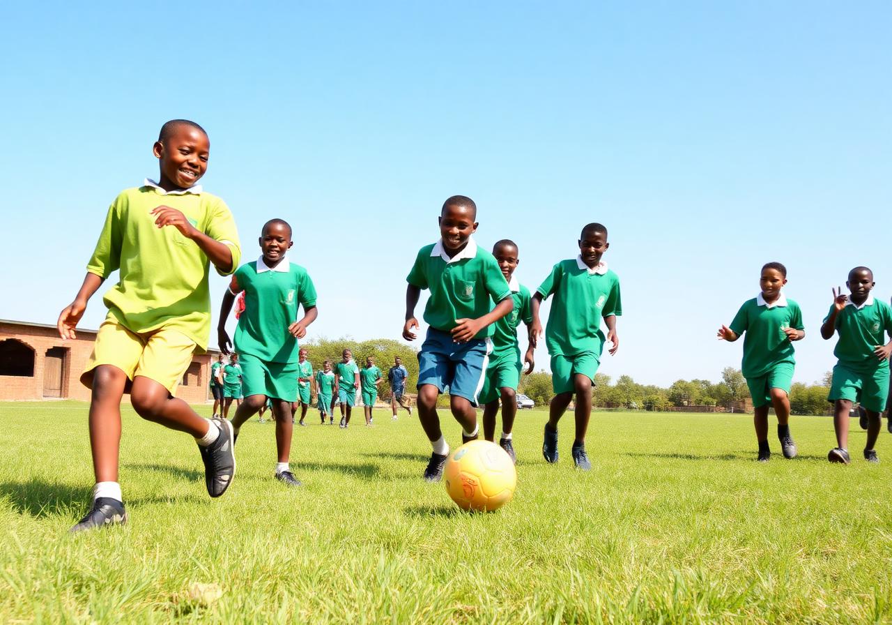 Sports on the school field